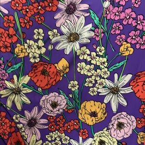 LuLaRoe Floral Maxi Skirt - Purple, Red, Yellow